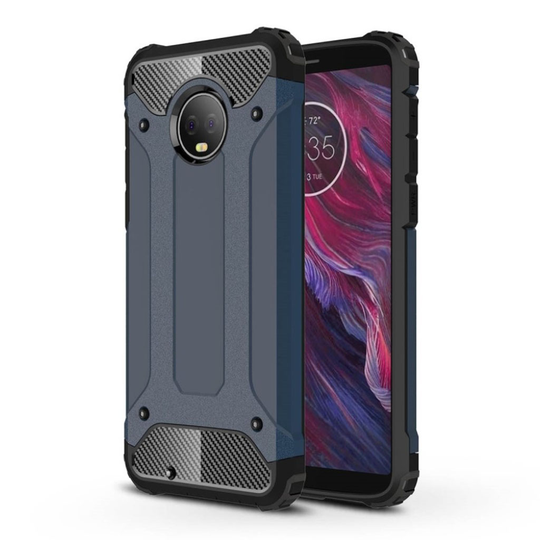 Motorola Moto G6 armor guard hybrid case - Dark Blue