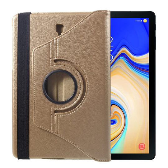 Samsung Galaxy Tab S4 liitsihedelmä jyvä pintainen synteetti nahkainen tabletti suojakotelo - Kulta