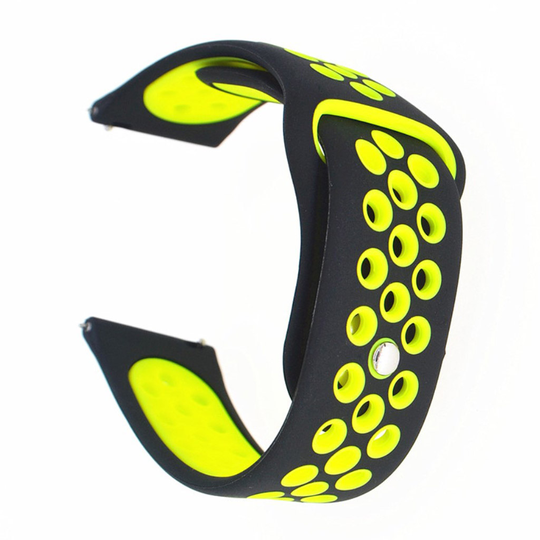 Samsung Galaxy Watch Active two-tone silicone watch band - Black / Yellow