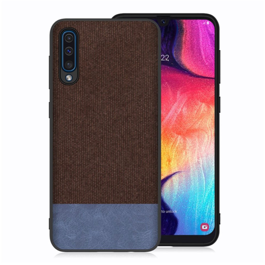 Samsung Galaxy A50 cloth texture case - Coffee / Blue