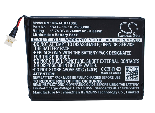 Acer Iconia B1-A71 Iconia B1-A71-83174G00nk Iconia Tab B1 Tabletin Akku