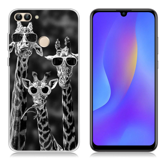 Huawei P Smart kuvioinen printti pehmeä suojakotelo - Hienot Kirahvit