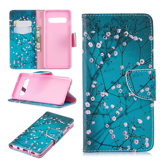 Samsung Galaxy S10 printtikuosi nahkainen flip suojakotelo - Wintersweet
