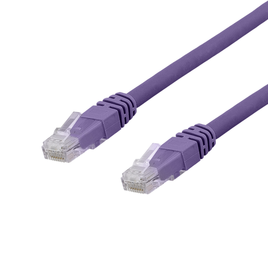 U/UTP Cat6a Laitekaapeli, 0,5m, 500MHz, Delta-sertifioitu, LSZH, Lilla