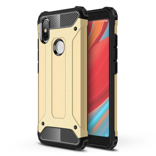 Xiaomi Redmi S2 Karu Pintainen Hybriidi Muovinen Takasuoja Kuori - Kulta