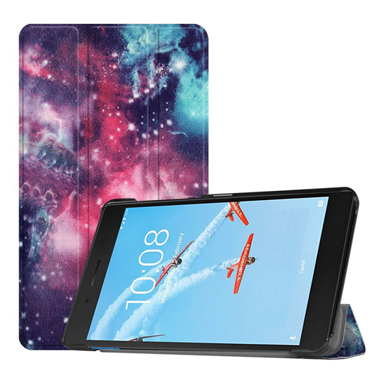 Lenovo Tab E7 kuosillinen tri-fold nahkainen Suojakotelo - Galaxy