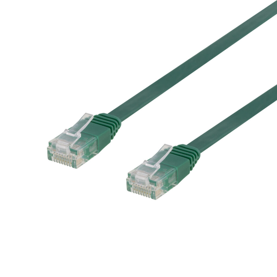 Laitekaapeli, U/UTP Cat6, Litteä, 1,5 M, 250 MHz, Vihreä