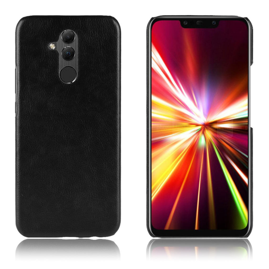 Huawei Mate 20 Lite liitsihedelmä jyvä pintainen synteetti nahkainen takasuoja kuori - Musta