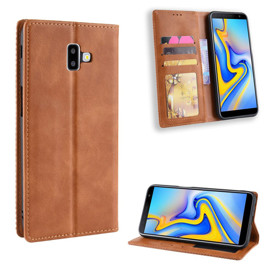 Bofink Vintage Samsung Galaxy J6 Plus (2018) kotelot - Ruskea