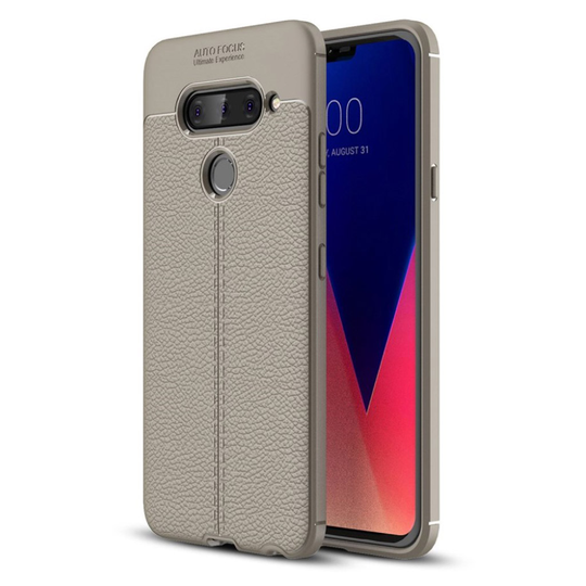 LG V40 ThinQ litsi suojakotelo - Harmaa
