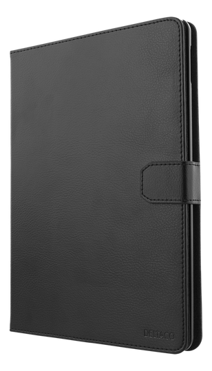 Suojakotelo 10,2" IPadille (2020/2021), Vegaanista Nahkaa, Magneettilukitus, Telinetoiminto, Musta