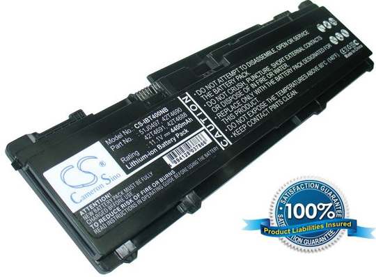 IBM ThinkPad T400s ThinkPad T410s akku 4400 mAh Musta