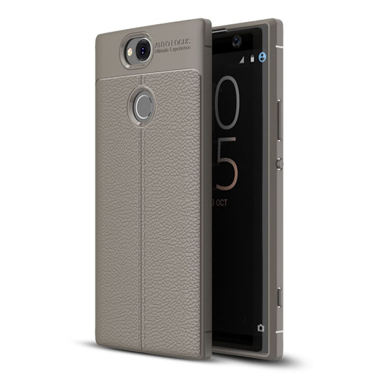 Sony Xperia XA2 Plus Liitsihedelmän Jyvä Pinatinen Pehmeä Muovinen Takasuoja Kuori - Harmaa