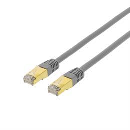 S/FTP Cat7 Laitekaapeli RJ45 Ur - Ur, 0,3m, 600MHz, Delta-sertifioitu, LSZH, Harmaa