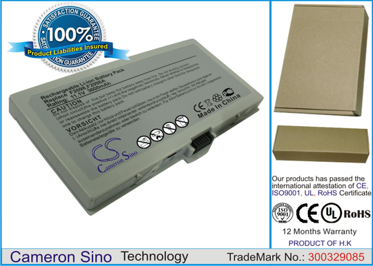 HP OmniBook 500 OmniBook 500B OmniBook 510 OmniBook 5000 OmniBook 5100 Pavilion XU155 Pavilion ZU175 Pavilion ZU1155 Pavilion ZU1175 akku 3600 mAh