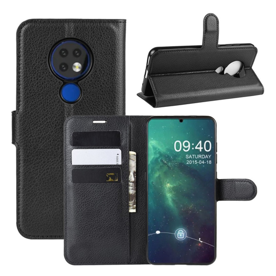 Classic Nokia 6.2 flip kuoret - Musta