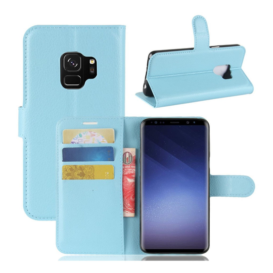Samsung Galaxy S9 litsipintainen lompakkokotelo - Sininen