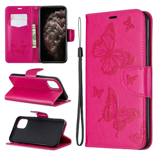 Butterfly iPhone 11 Pro Max kotelot - Ruusu