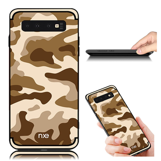NXE Samsung Galaxy S10 Plus camo-kuvioinen suojakotelo - Khaki