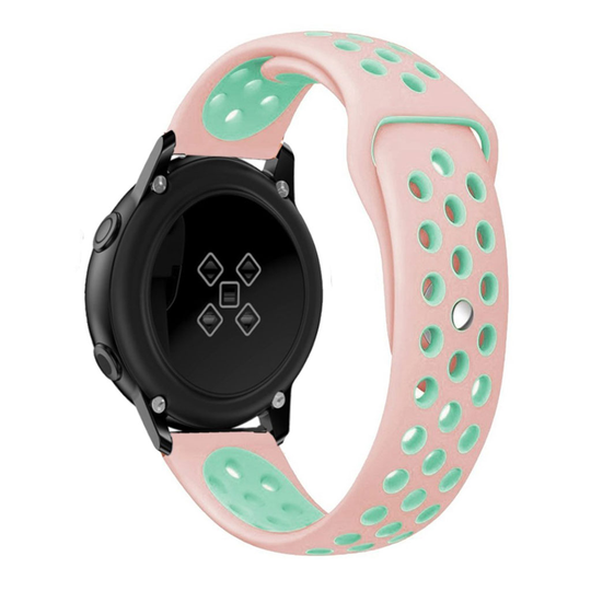Samsung Galaxy Watch Active bi-color silicone watchband - Pink / Cyan