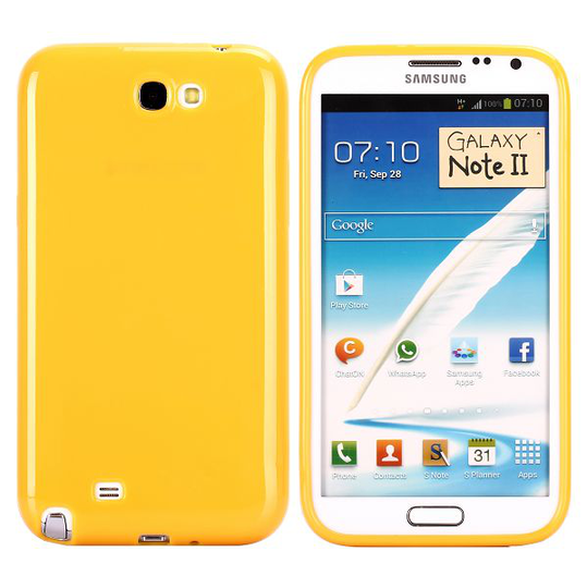 Candy Colors (Keltainen) Samsung Galaxy Note 2 Silikonikuori