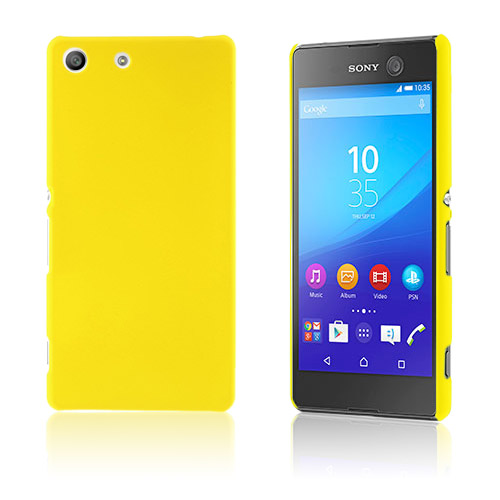 Sony Xperia M5 E5603 / M5 Dual E5633 Kumi Päällystetty Kova Muovikuori - Keltainen
