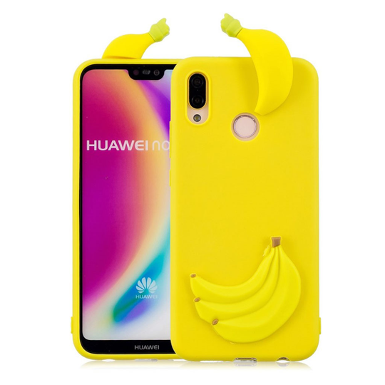 Cute 3D Huawei P20 Lite kuoret - Banaani