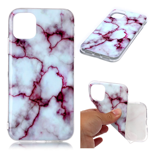 Marble iPhone 11 Pro kuoret - Ruusu / valkoinen