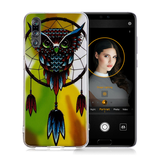 Huawei P20 Pro IMD Kuviollinen Pehmeä TPU Takasuoja Kuori - Pöllö Ja Unensieppaaja