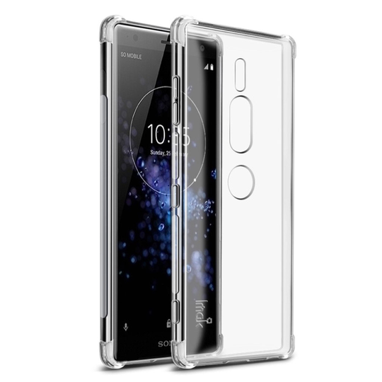 Sony Xperia XZ2 Premium IMAK Iskukestävä Pehmeä Muovinen Takasuoja Kuori - Transparentti