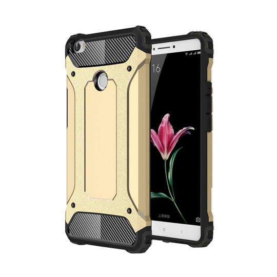 Hårderåde Xiaomi Mi max Joustava Pehmustettu Muovikuori - Kulta