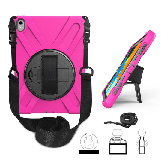 iPad Pro 11 inch (2018) 360 astetta kääntyvä takatuki yhdistelmä suojakotelo - Rose