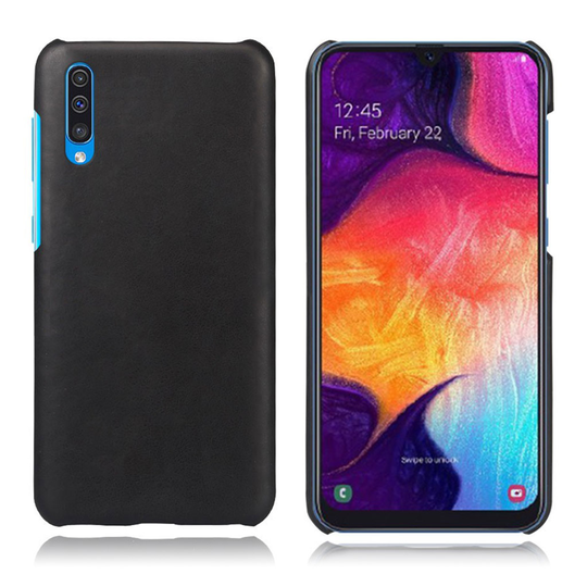 Crazy Horse Samsung Galaxy A50 leather case - Black