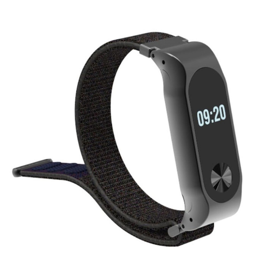 Xiaomi Mi Band 2 Nailoni Tarranauha Kellon Vaihto Ranneke - Musta