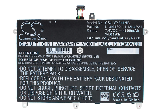 Lenovo Yoga 2 11 Yoga 2 11 11.6 Yoga 2 11-59417913 akku 4600 mAh"
