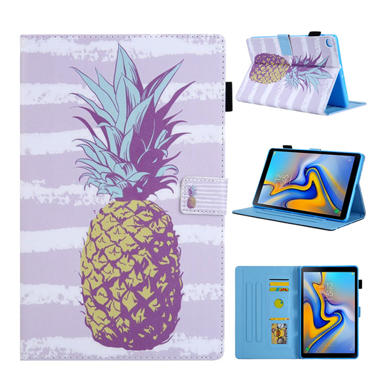 Samsung Galaxy Tab A 10.1 (2019) pattern multi-angle leather case - Gold Pineapple