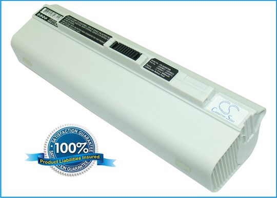 Acer UM09A41 UM09B7C UM09B31 UM09B34 UM09B7D UM09A31 UM09A71 UM09A73 UM09A75 UM09B71 UM09B73 akku 8800 mAh valkoinen