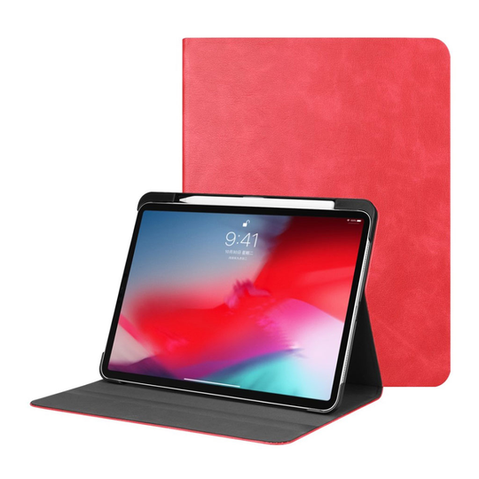 iPad Pro 11 inch (2018) silkin pehmeä synteetti nahkainen suojakotelo - Punainen