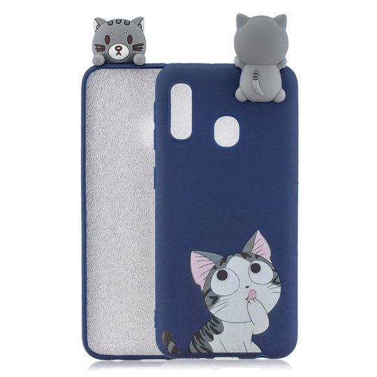 Cute 3D Samsung Galaxy A20e kuoret - Kissa