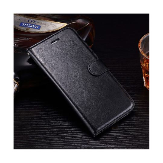 Rømer Phone 7 Plus / 8 Plus Hulluhevonen Nahkakotelo - Musta