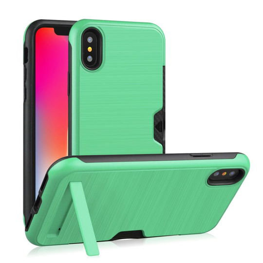 iPhone Xs Max tuki harjattu Suojakotelo - Vihreä