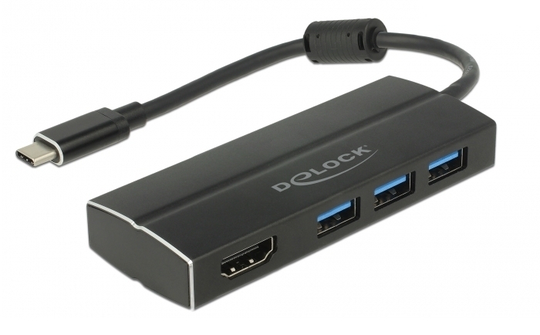This Adapter By Delock Is Suitable For The Connection To A Computer With USB-C Interface And Display