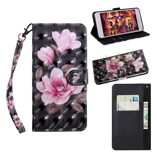 Sony Xperia 10 Plus pattern leather case - Pink
