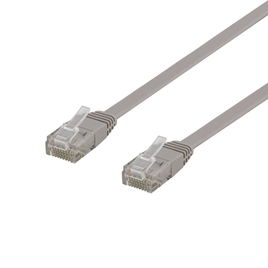 Laitekaapeli, U/UTP Cat6, Litteä, 0,3 M, 250 MHz, Harmaa