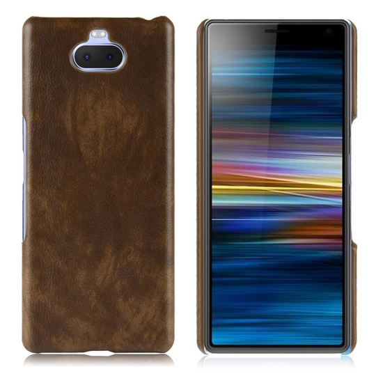 Sony Xperia 10 litchi coated case - Brown