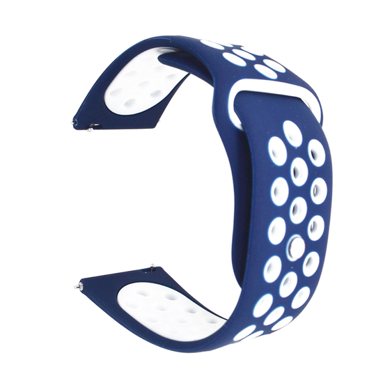 Samsung Galaxy Watch Active two-tone silicone watch band - Dark Blue / White