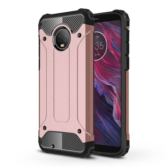 Motorola Moto G6 armor guard hybrid case - Rose Gold