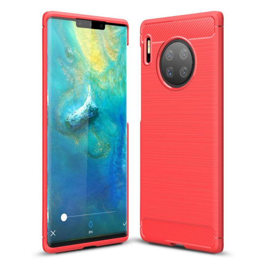 Carbon Flex Huawei Mate 30 Pro kuoret - Punainen