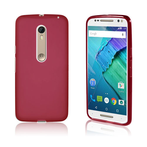 Motorola Moto X Style Pehmeä Matta TPU Geeli Kuori - Punainen