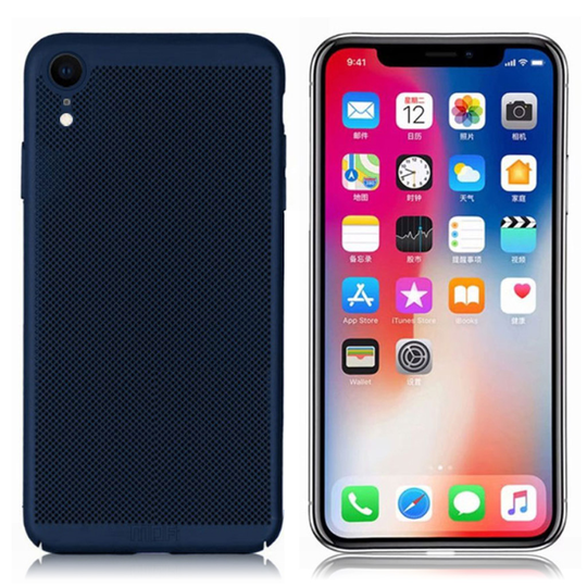 iPhone Xr MOFI kova muovinen moderni takasuoja kuori - Tumman Sininen